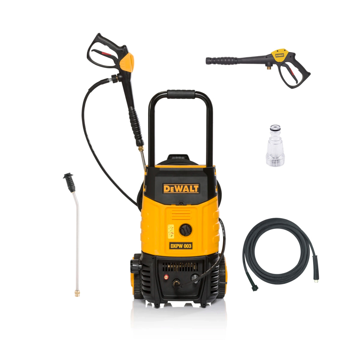 DEWALT Hochdruckreiniger DXPW003E mit 160 Bar, 630 l/h, 2900 W, robustes Gerät für gründliche Reinigung