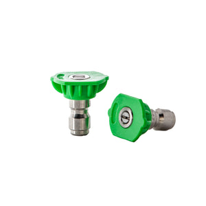 TURFPRO Hochdruckreiniger-Düse mit Schnellkupplung, Punkt- und Flachstrahl sowie Schaumfunktion, grün, 1/4 Zoll Anschluss